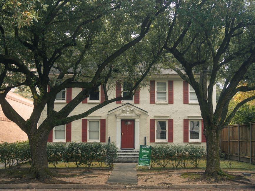 Texas suburban neighborhood street